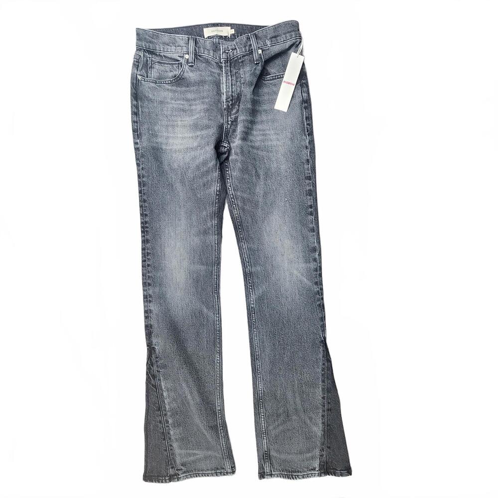 Hudson Jeans Flared Gray Denim Pants